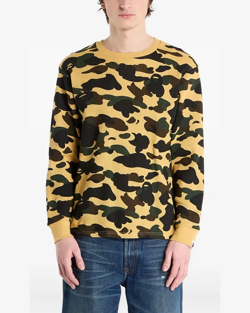 BAPE camo-print T-shirt - Gelb Gelb