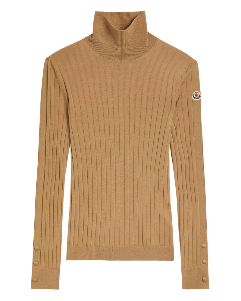 Moncler Stricktop mit Stehkragen - Nude Nude