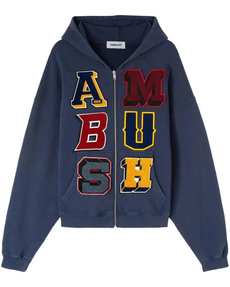 AMBUSH Kapuzenjacke mit Logo-Patch - Blau Blau