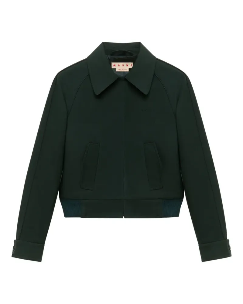Marni Raglanjacke mit Paspeldetail - Grün Grün