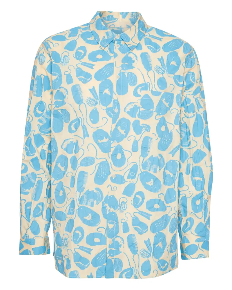 Henrik Vibskov printed shirt - Nude Nude