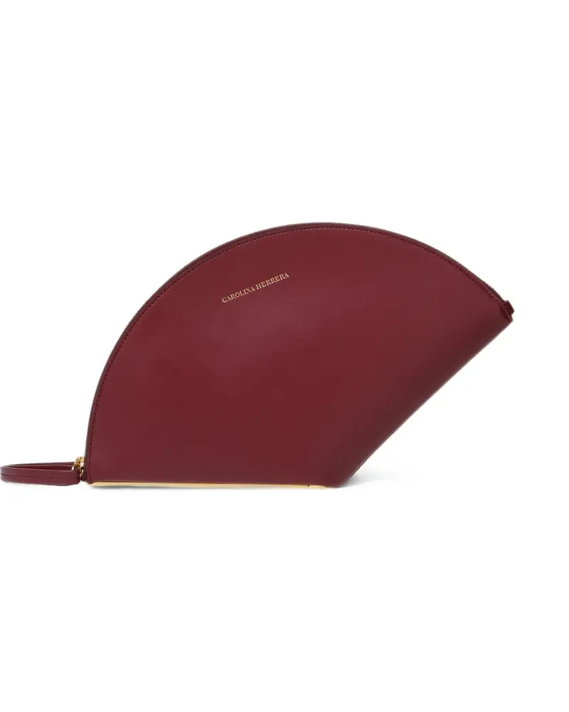 Carolina Herrera New York Consuelo leather clutch - Rot Rot