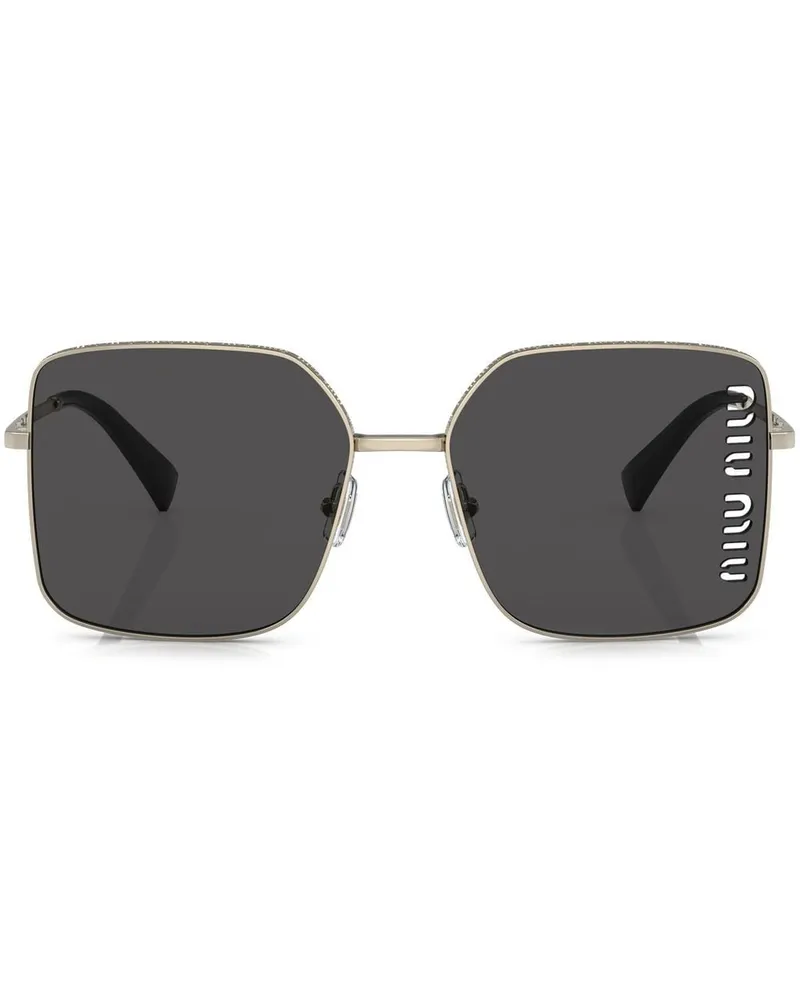 Miu Miu Sonnenbrille mit Laser-Cuts - Gold Gold