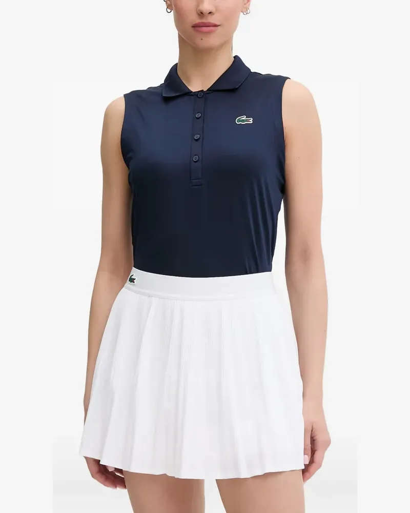 Lacoste sleeveless logo-patch polo shirt - Blau Blau