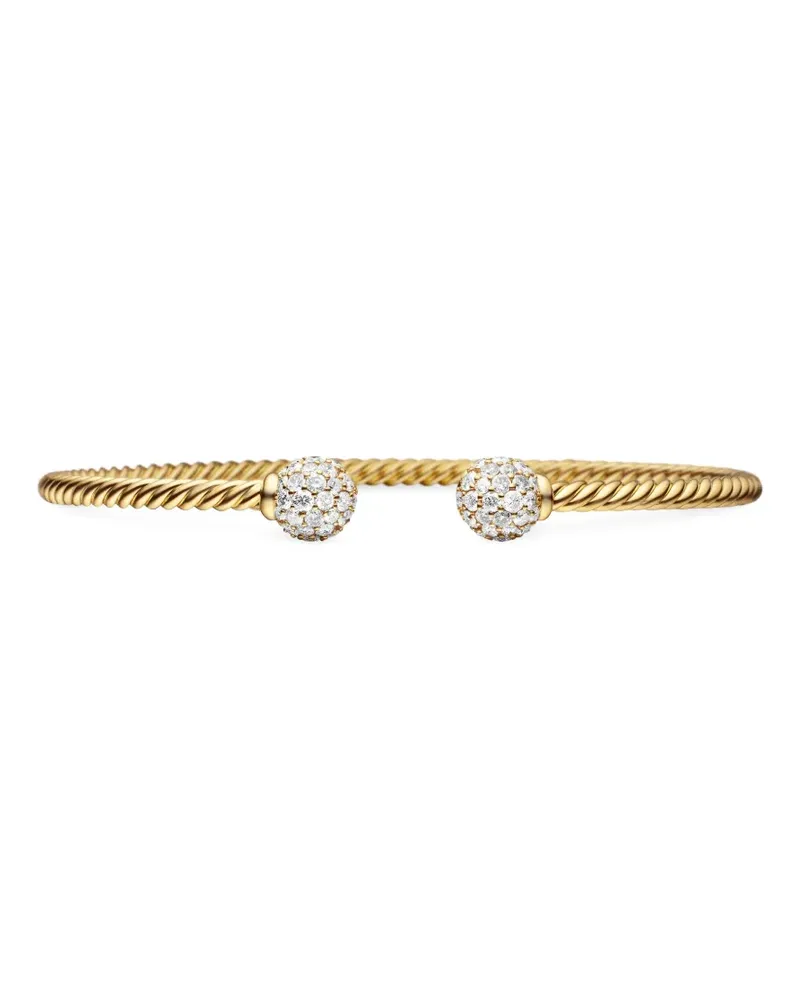 David Yurman 18kt Solari Cablespira Gelbgoldarmband mit Diamant 2,6mm Gold