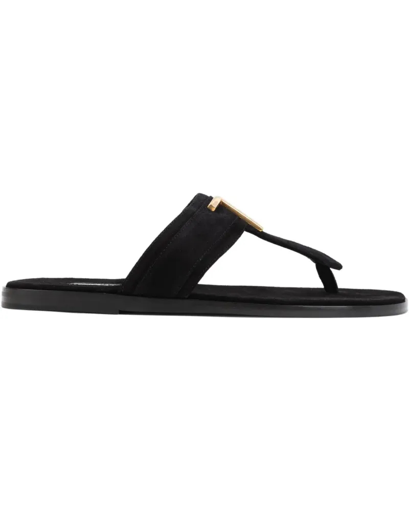 Tom Ford Pantoletten aus Leder - Schwarz Schwarz