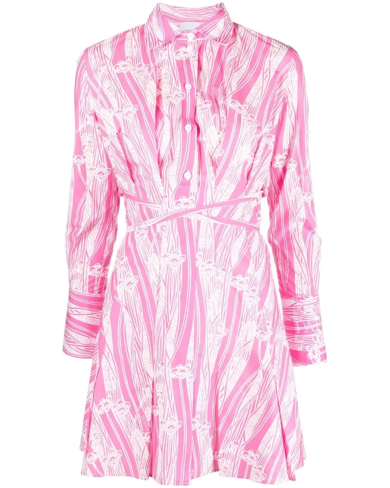 Patou Hemdkleid mit Print - Rosa Rosa