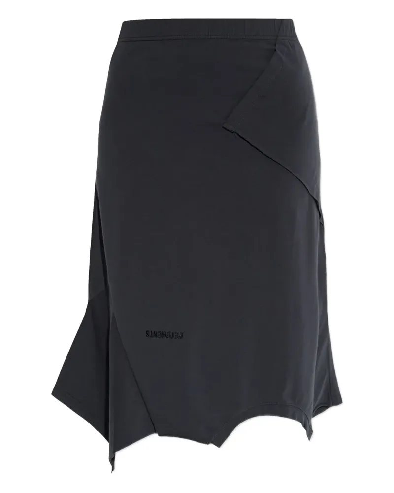 VETEMENTS Midirock mit asymmetrischem Saum - Schwarz Schwarz