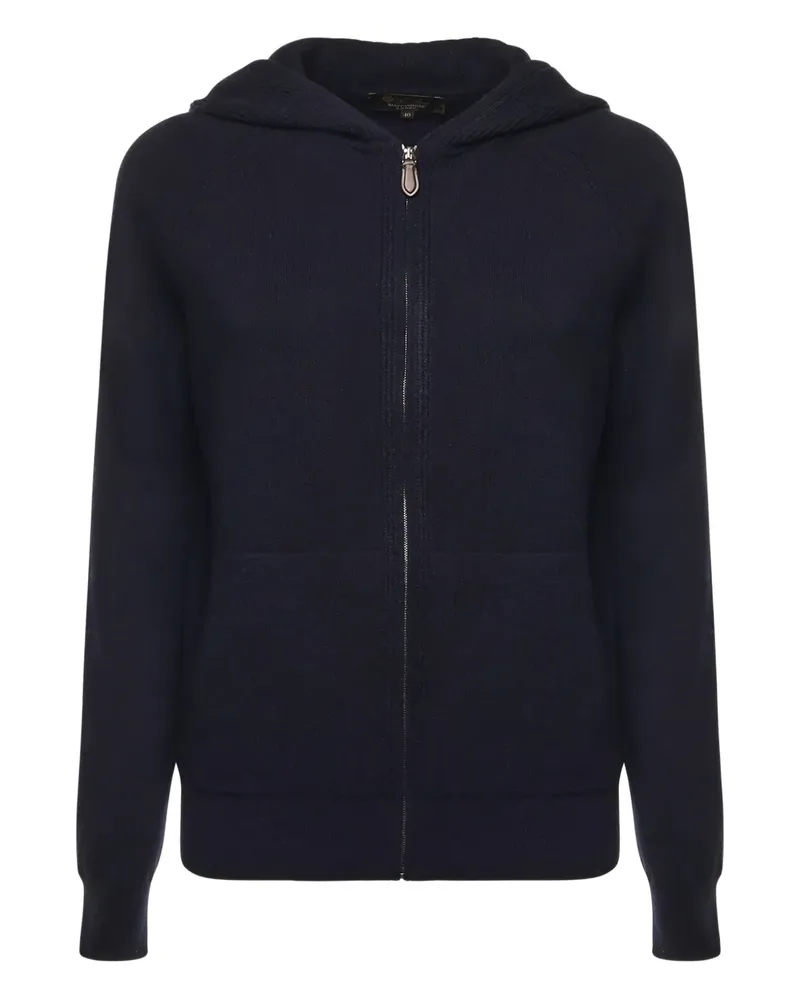 Loro Piana Kapuzencardigan mit Reißverschluss - Blau Blau