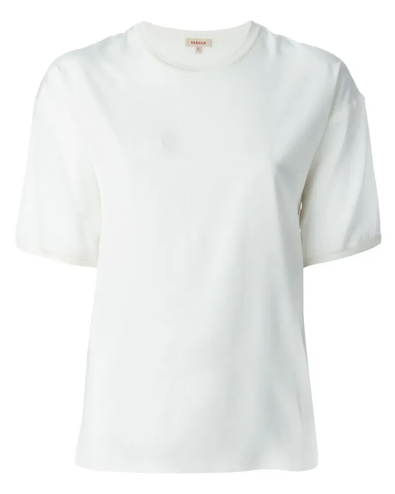 P.A.R.O.S.H. P.A.R.O H. Bluse mit rundem Ausschnitt - Weiß Weiß