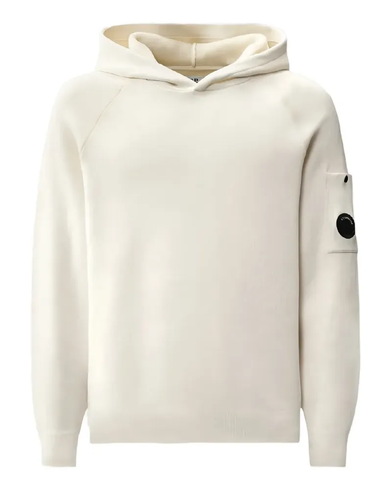 C.P. Company Hoodie mit gestrickten Linsen - Nude Nude