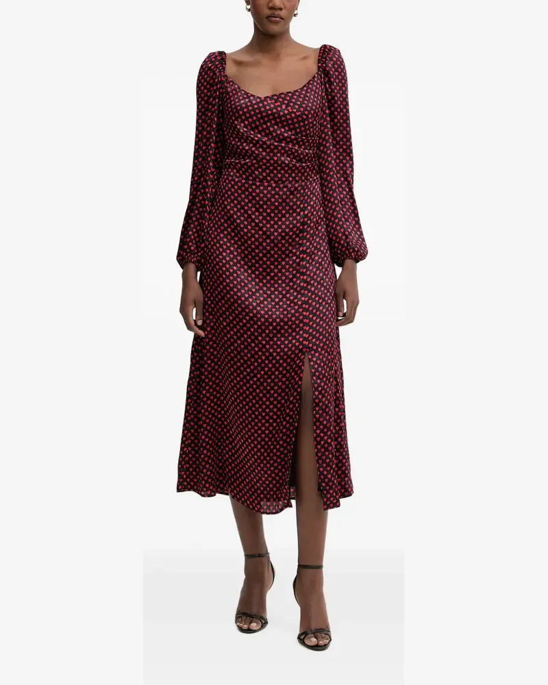 Morgan Kleid mit Herz-Print - Schwarz Schwarz