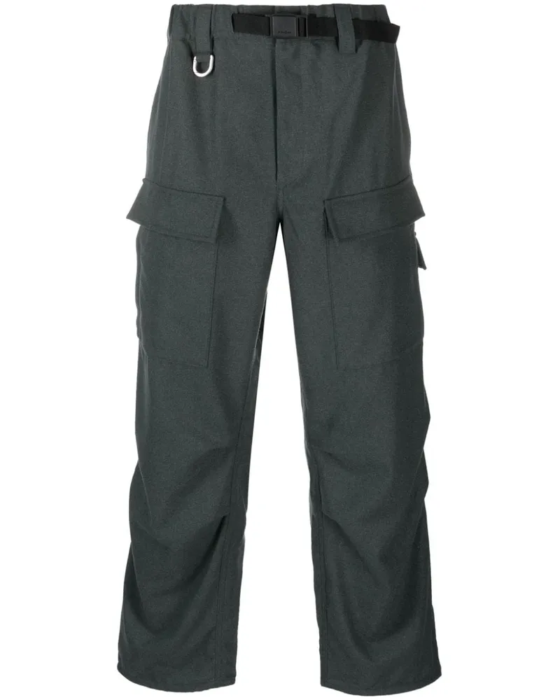 Y-3 Straight-Leg-Hose mit Gürtel - Grün Grün
