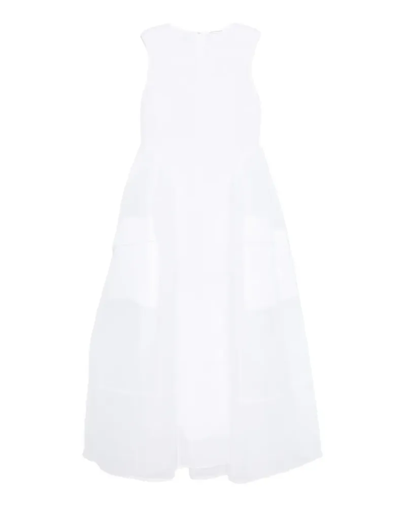 Cecilie Bahnsen pocket plumeria petit dress - Weiß Weiß