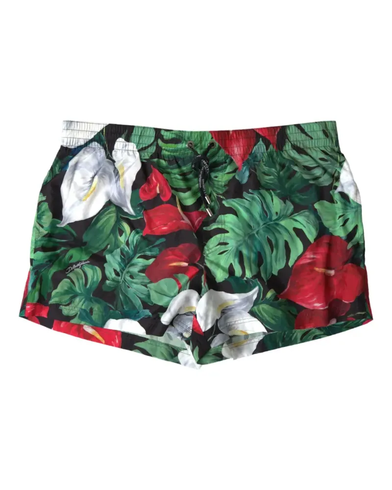 Dolce & Gabbana Badeshorts mit Blumenprint - Grün Grün