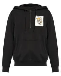 Moschino Hoodie mit Logo-Patch Schwarz