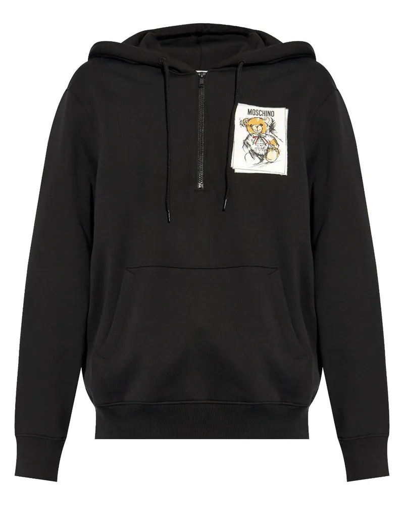 Moschino Hoodie mit Logo-Patch - Schwarz Schwarz
