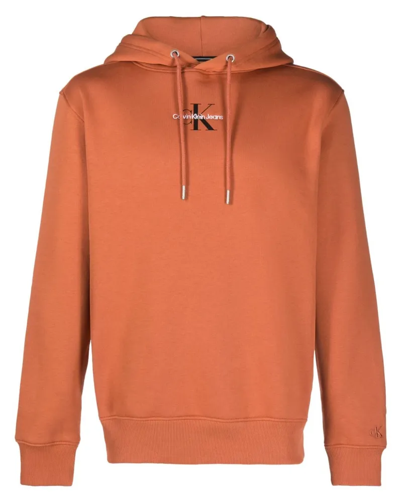 Calvin Klein Hoodie mit Logo-Print Orange