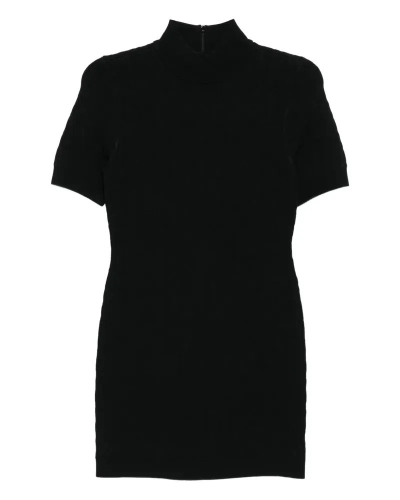 Michael Kors Jacquard-Kleid mit Logo - Schwarz Schwarz