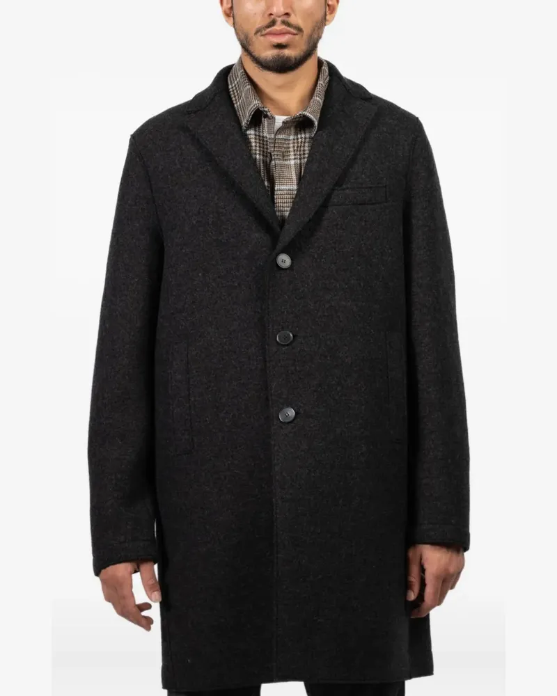 Harris Wharf London button wool single-breasted coat - Schwarz Schwarz