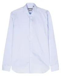 Corneliani Hemd mit Slub-Struktur Blau