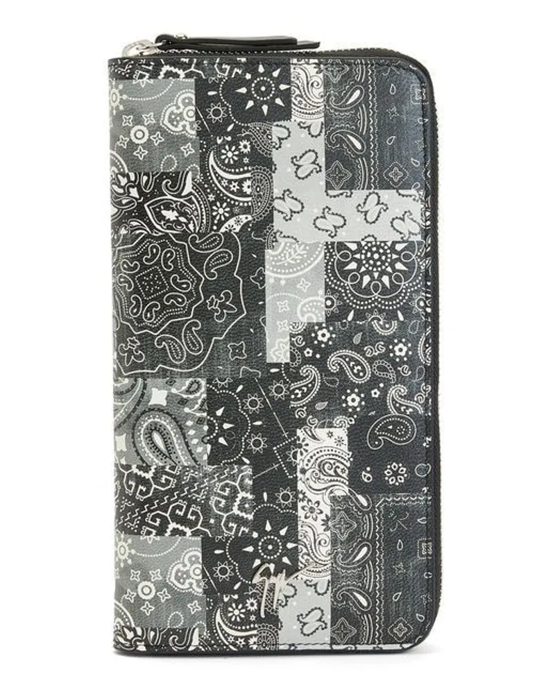 Giuseppe Zanotti Portemonnaie mit Paisley-Print - Schwarz Schwarz