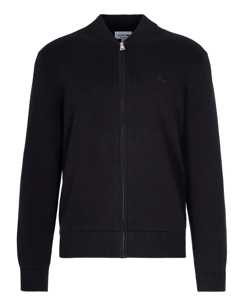 Lacoste zip logo-detail cardigan - Schwarz Schwarz