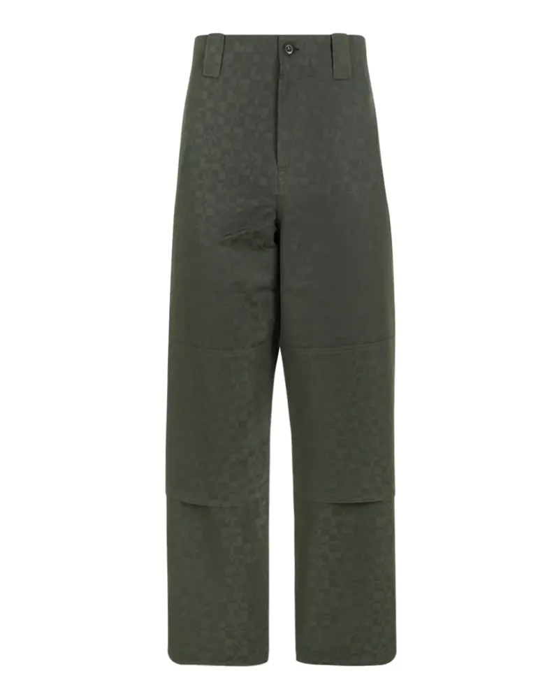 Kenzo Gerade gram Hose mit Jacquard-Logo - Grün Grün
