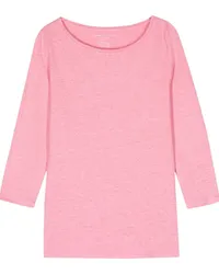 Majestic T-Shirt mit rundem Ausschnitt Rosa