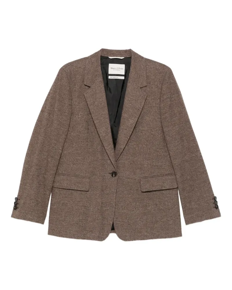 Marc O'Polo check-pattern single-breasted blazer - Braun Braun