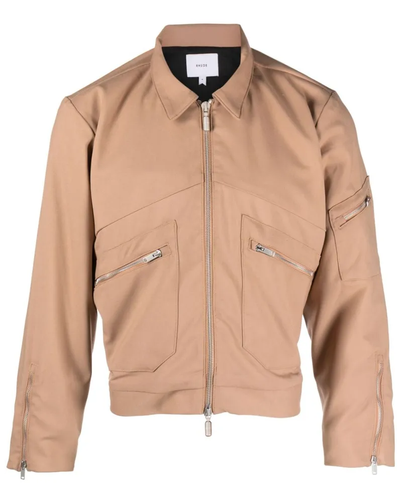 RHUDE Sambac Bomberjacke - Braun Braun