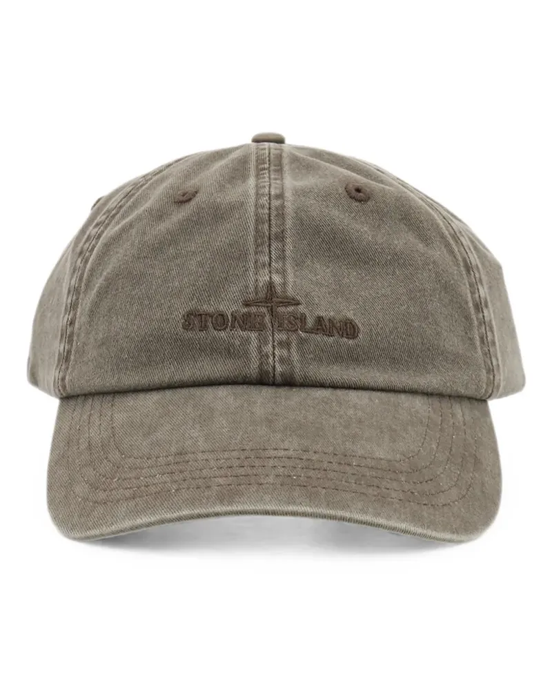 Stone Island logo-embroidered cap - Braun Braun