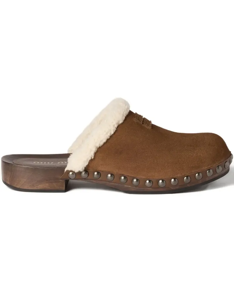Miu Miu Mules aus Wildleder - Braun Braun