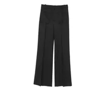 flannel wide-leg trousers - Grau