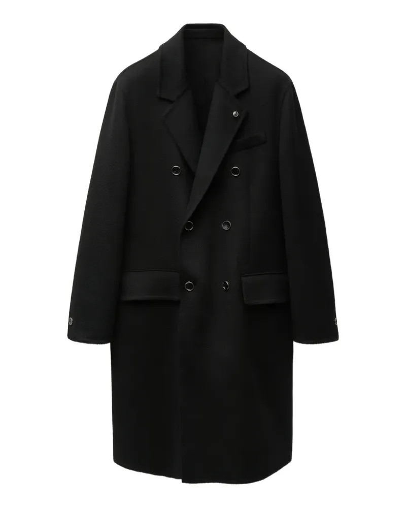 Versace Doppelreihiger Mantel - Schwarz Schwarz