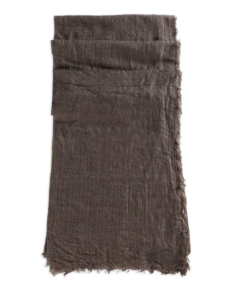 Rick Owens frayed-edge scarf - Braun Braun
