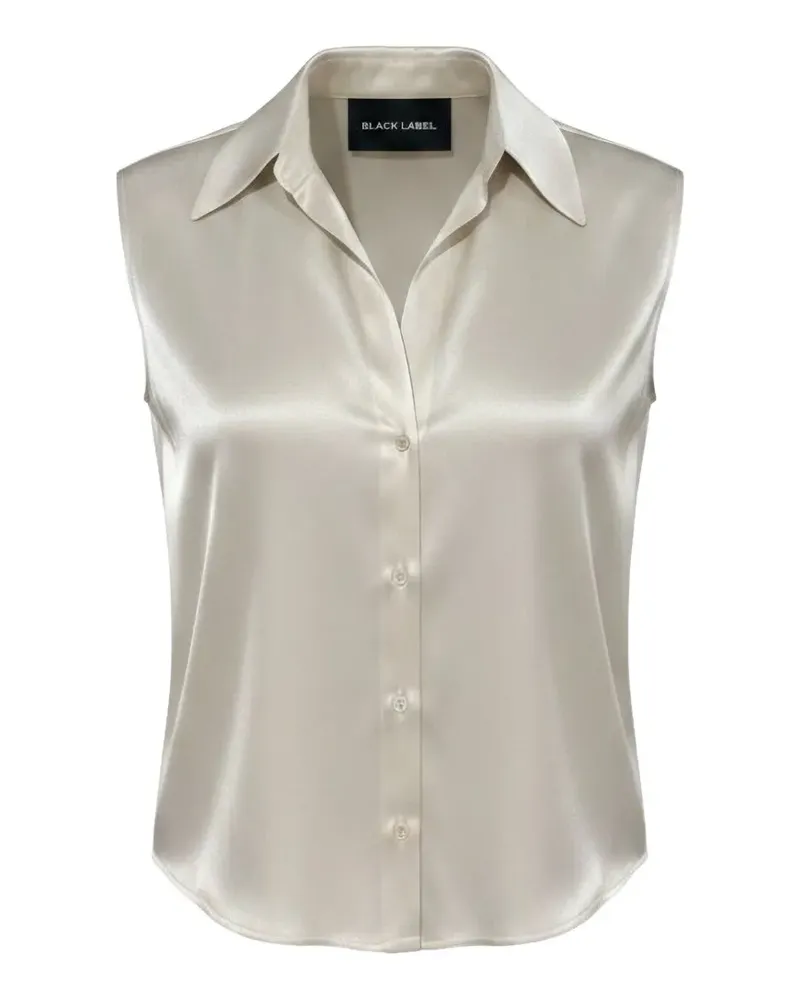 Black Label satin-finish blouse - Nude Nude