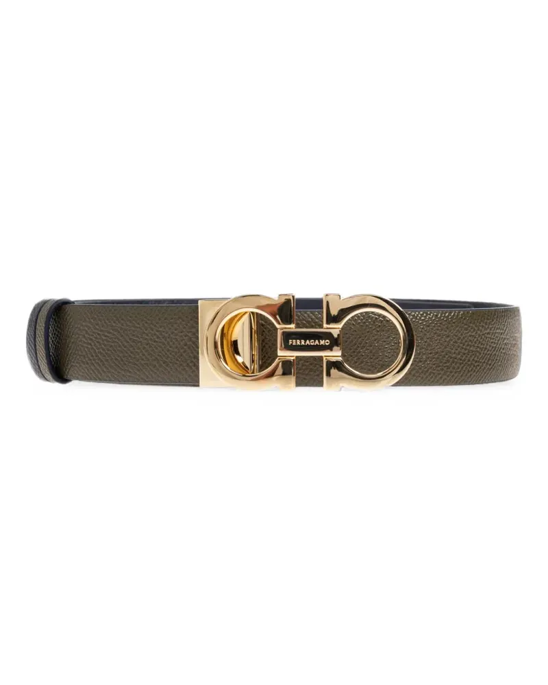 Ferragamo Wendbarer Gürtel mit Gancini-Schnalle - Grün Grün