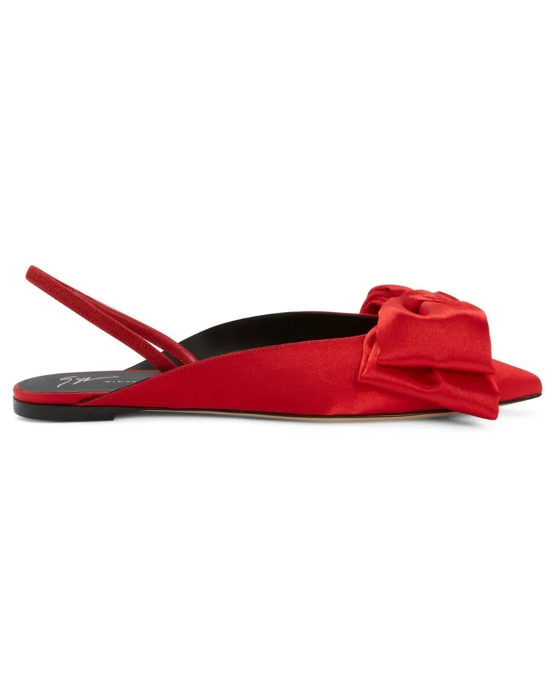 Giuseppe Zanotti Ballerinas mit Schleifendetail - Rot Rot