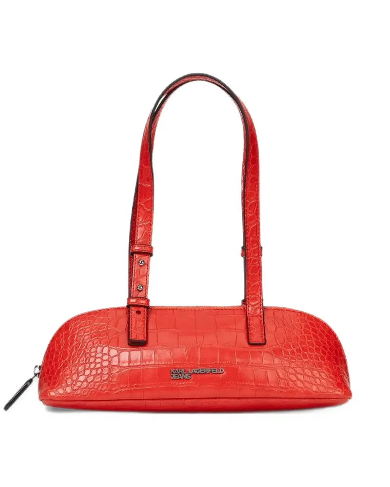 Karl Lagerfeld Tote Bag mit Kroko-Optik - Rot Rot