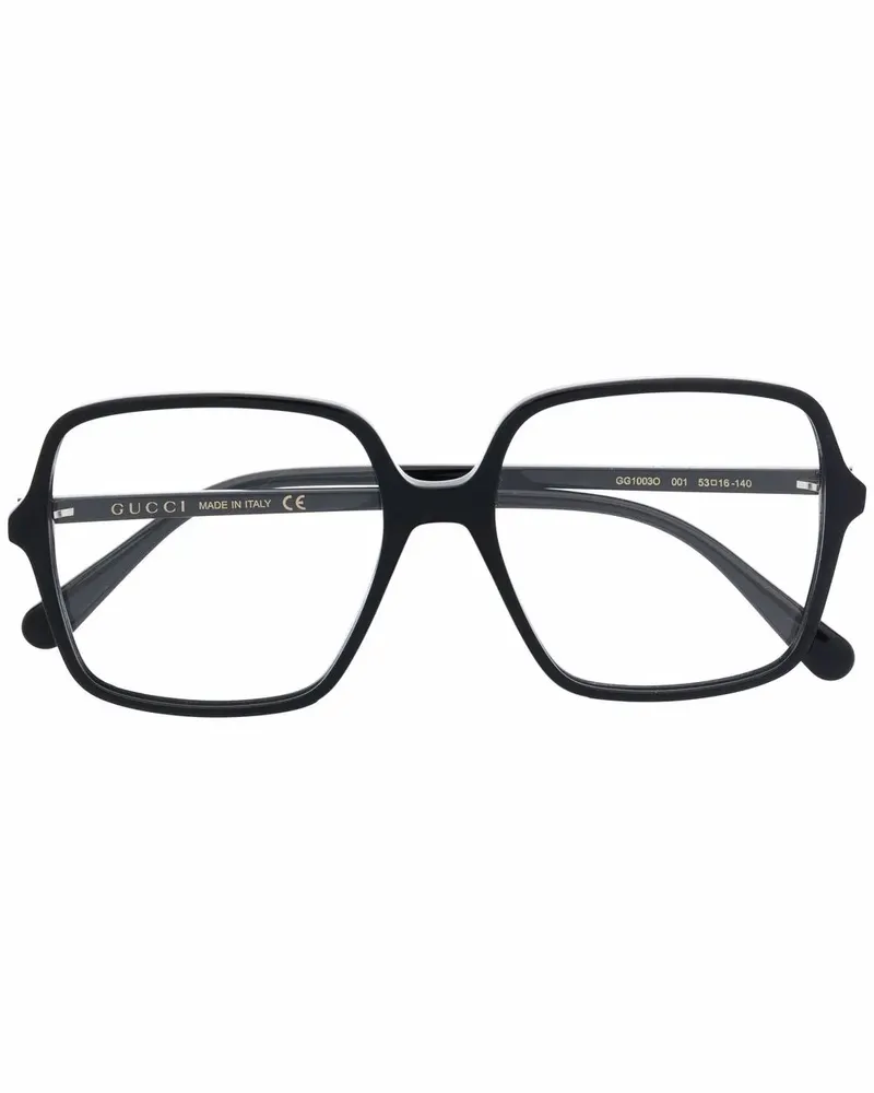 Gucci Brille mit eckigem Gestell - Schwarz Schwarz