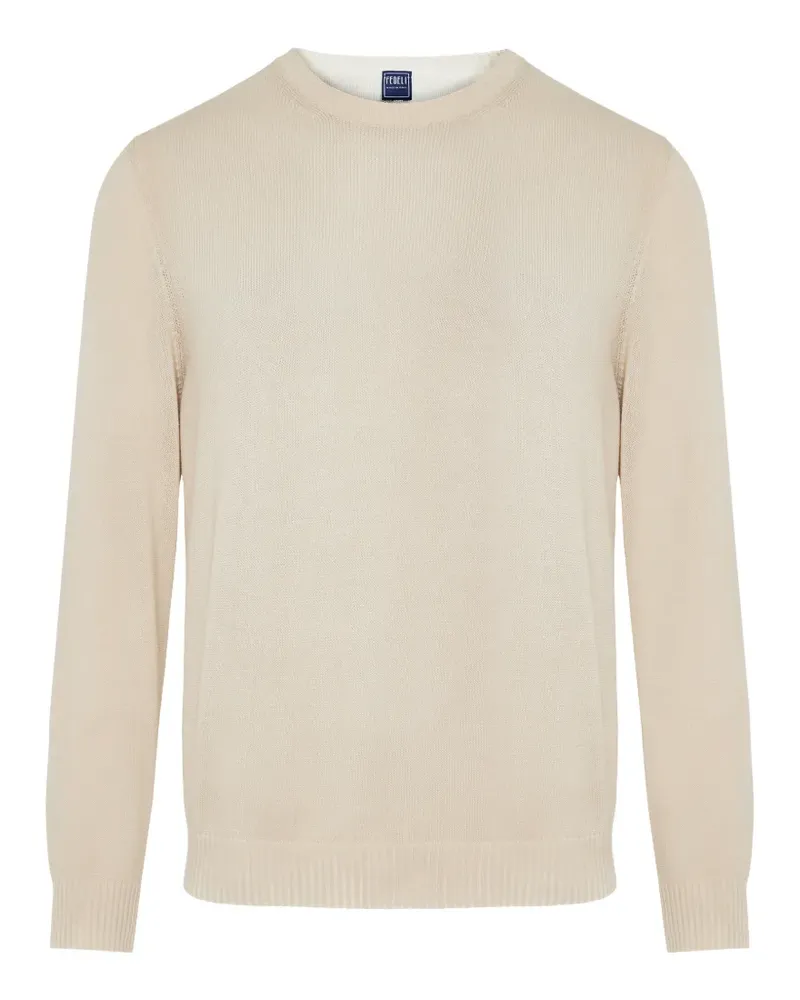 Fedeli Pullover mit geripptem Besatz - Nude Nude
