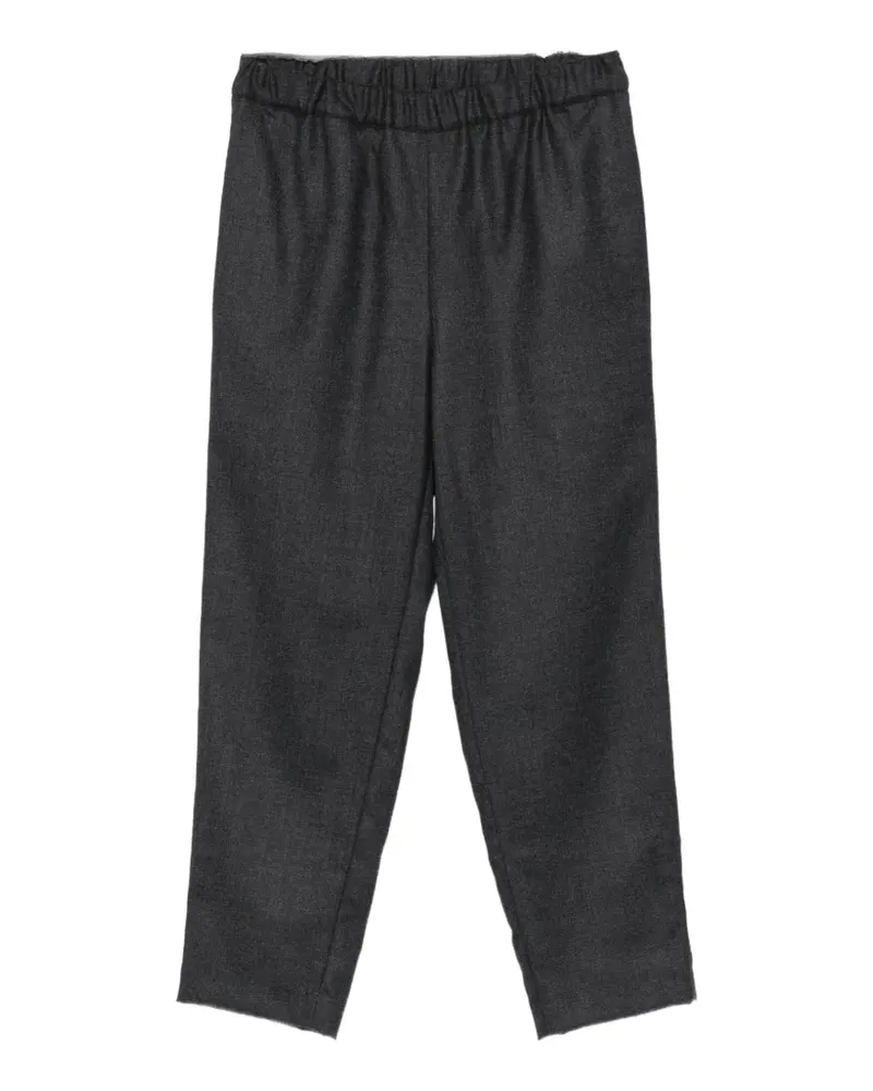 Comme des Garçons elasticated-waist cropped trousers - Grau Grau