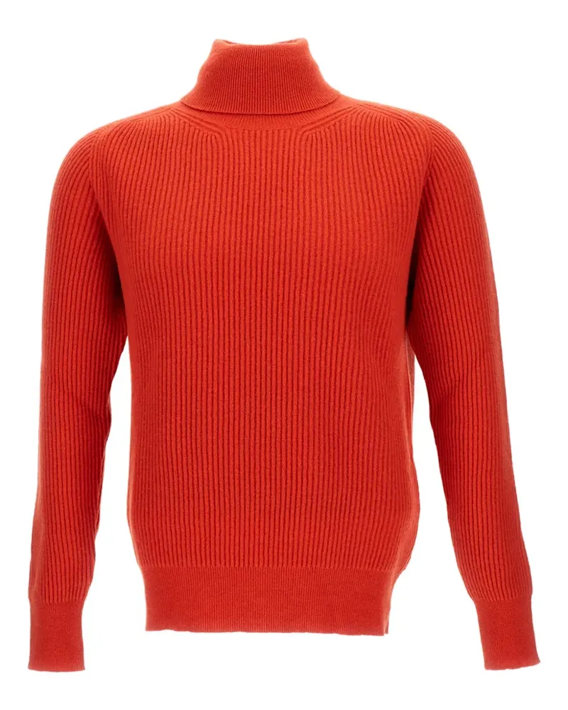 Customer Lovers high-neck ribbed sweater - Orange Orange