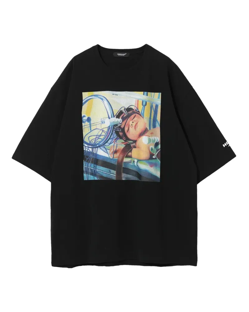 Undercover T-Shirt mit grafischem Print - Schwarz Schwarz