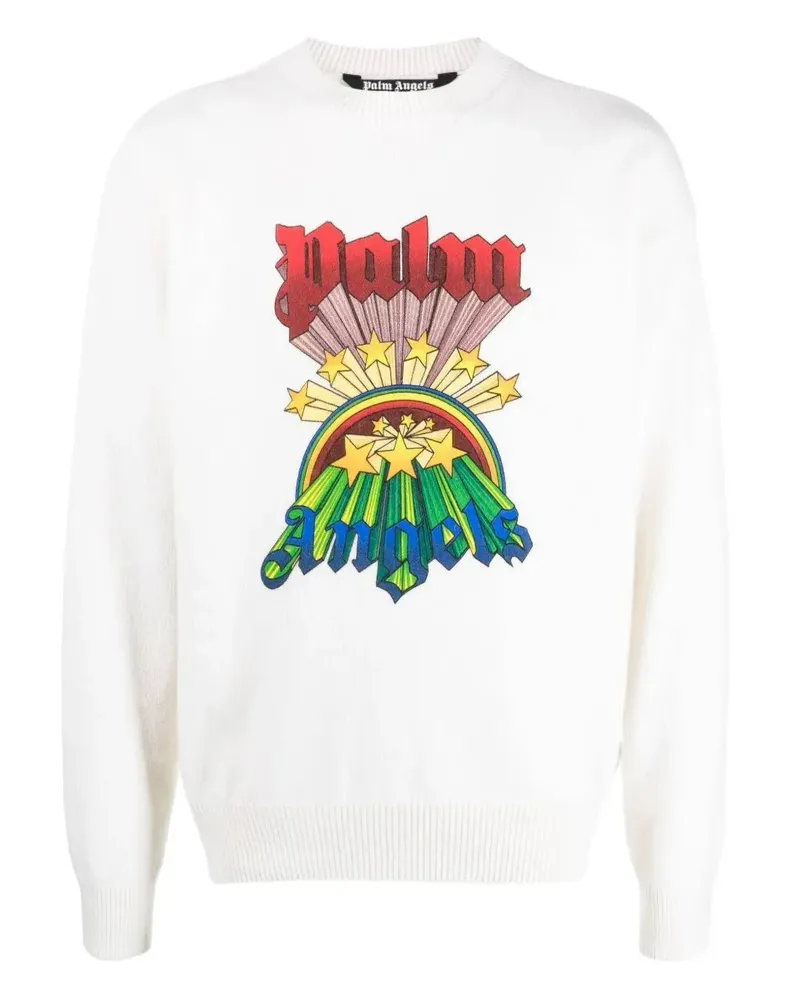 Palm Angels Pullover mit Regenbogen-Print - Nude Nude