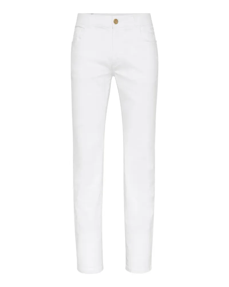 Billionaire Jeans mit Logo-Stickerei - Weiß Weiß