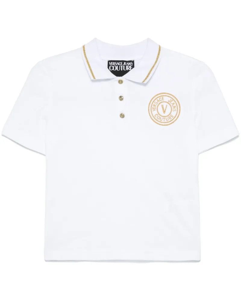 Versace Jeans Poloshirt mit Logo-Stickerei - Weiß Weiß