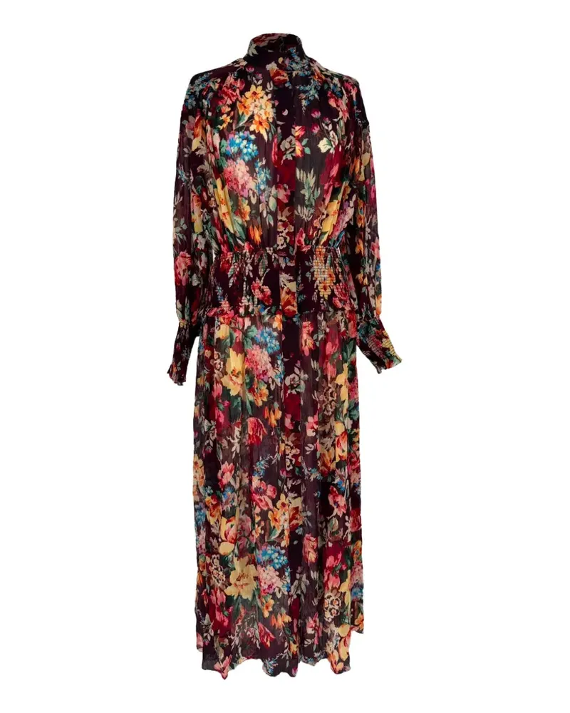 Zimmermann Floral-print long-sleeve maxi dress - Violett Violett