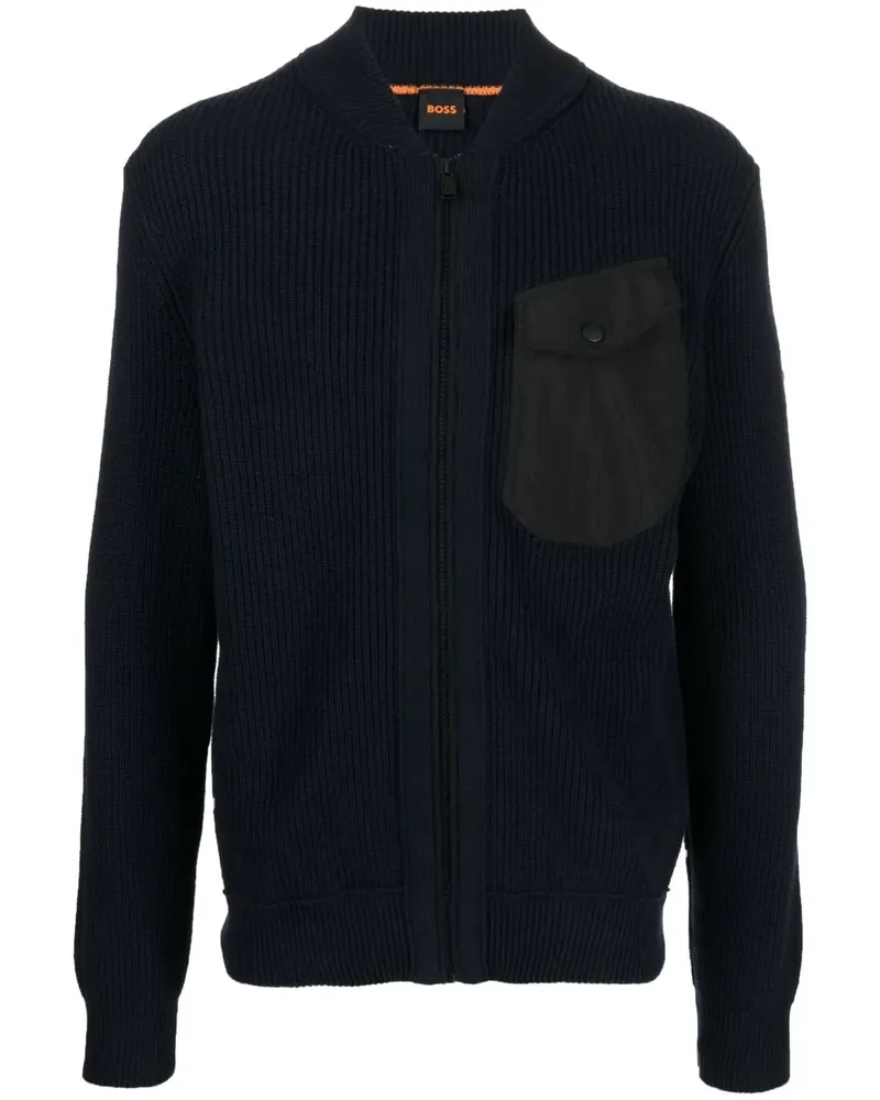 HUGO BOSS Cardigan mit Reißverschluss - Blau Blau